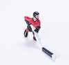 Rod Hockey Player (55mm long stick) with Steel Rod attachment, Red and Black