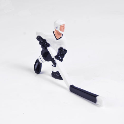 Rod Hockey Player with Plastic Rod attachment, White and Black